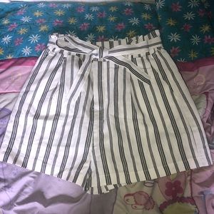 Black and white strip shorts